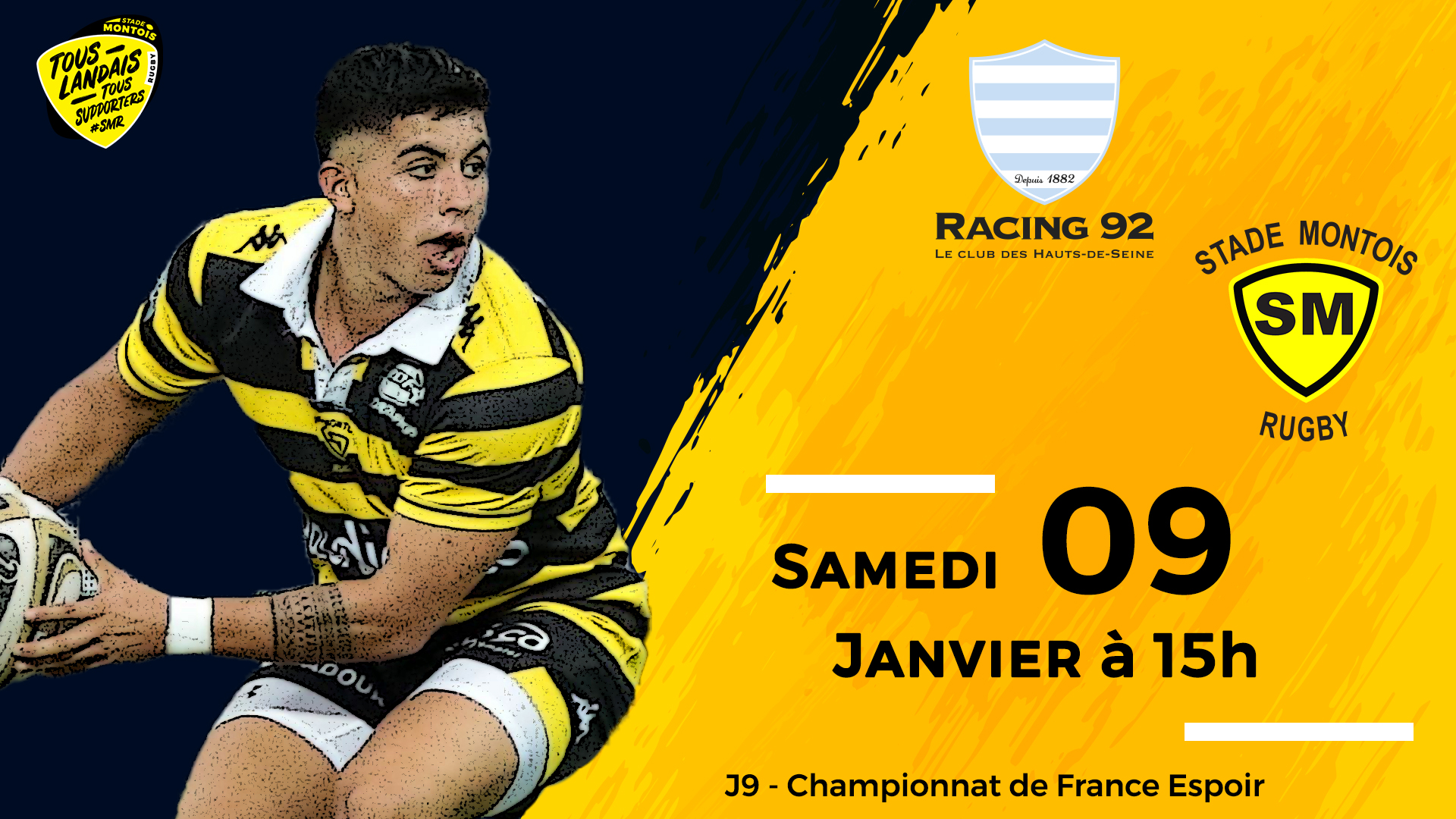 Les Espoirs du Stade Montois Rugby face au Racing 92